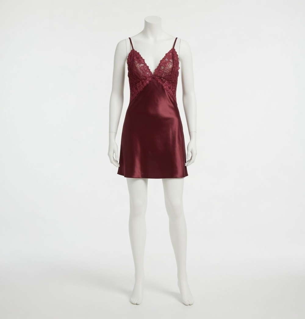 Avidlove Burgundy V-Neck Lace Nightgown Women’s Maternity Sleepwear NWT